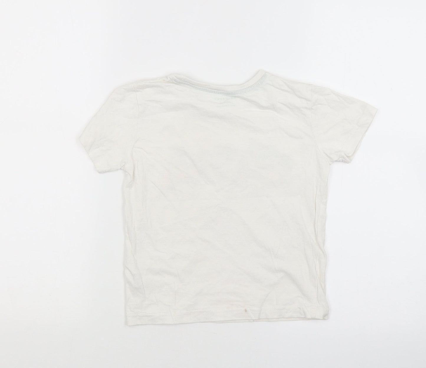 Primark Boys White   Basic T-Shirt Size 5-6 Years