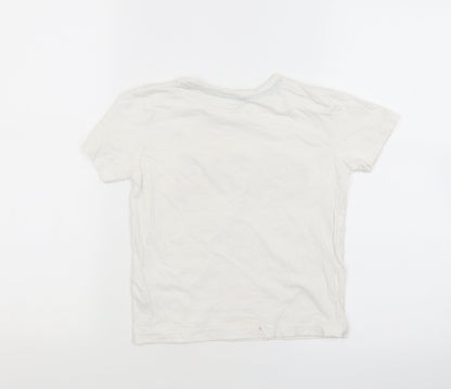 Primark Boys White   Basic T-Shirt Size 5-6 Years