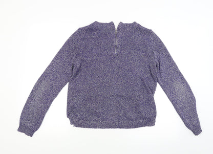 Preloved Divided Womens Purple   Pullover Jumper Size 8 - Back