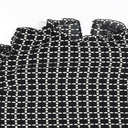 Close-up detail of Atmosphere women’s black camisole blouse, size UK 12