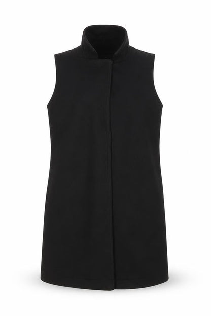 Front view of Freespirit girls’ black overcoat coatigan, size 5-6, years