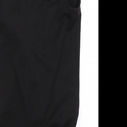 Brand and care label for Freespirit girls’ black overcoat coatigan, size 5-6, years