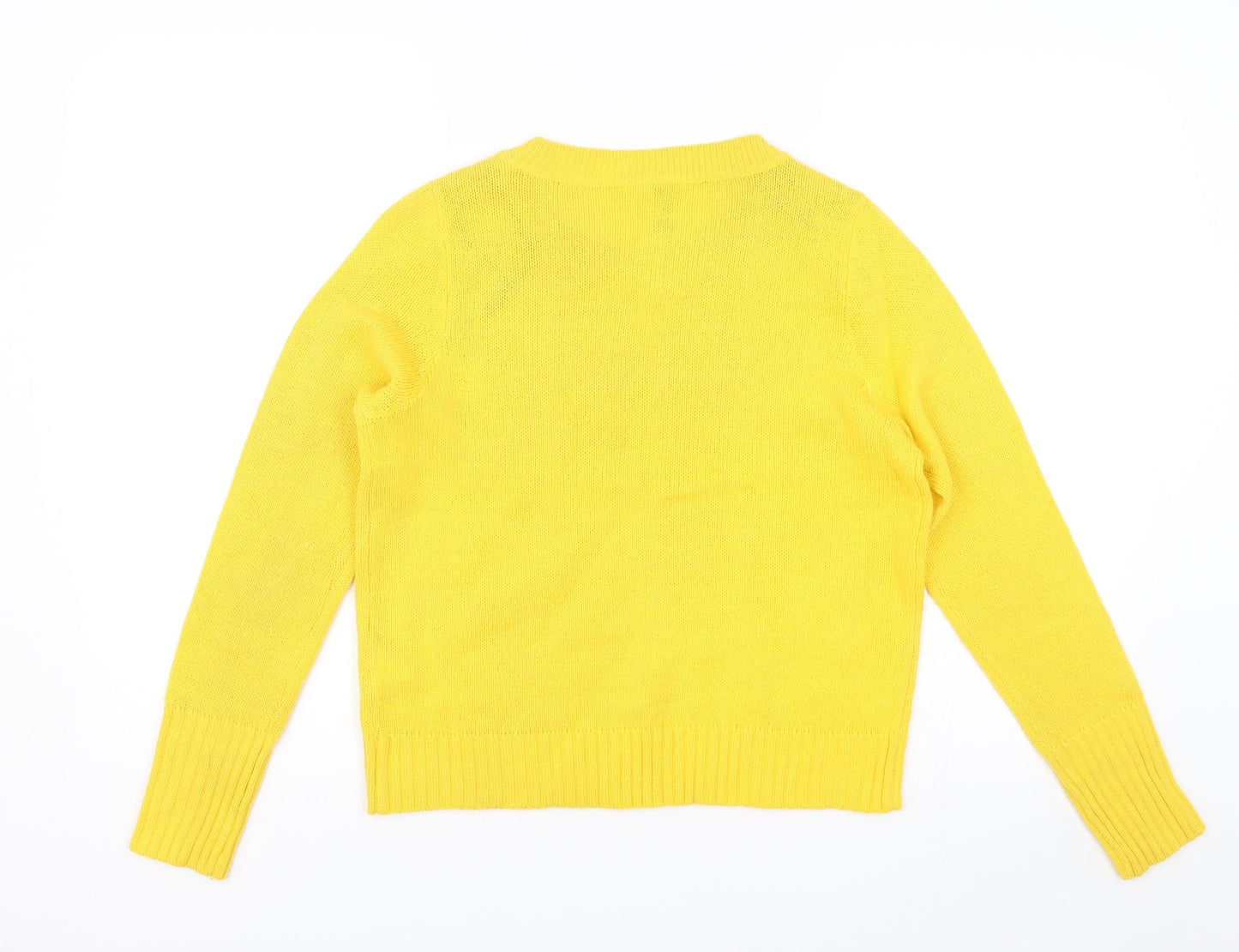 Divided Womens Yellow   Pullover Jumper Size XS