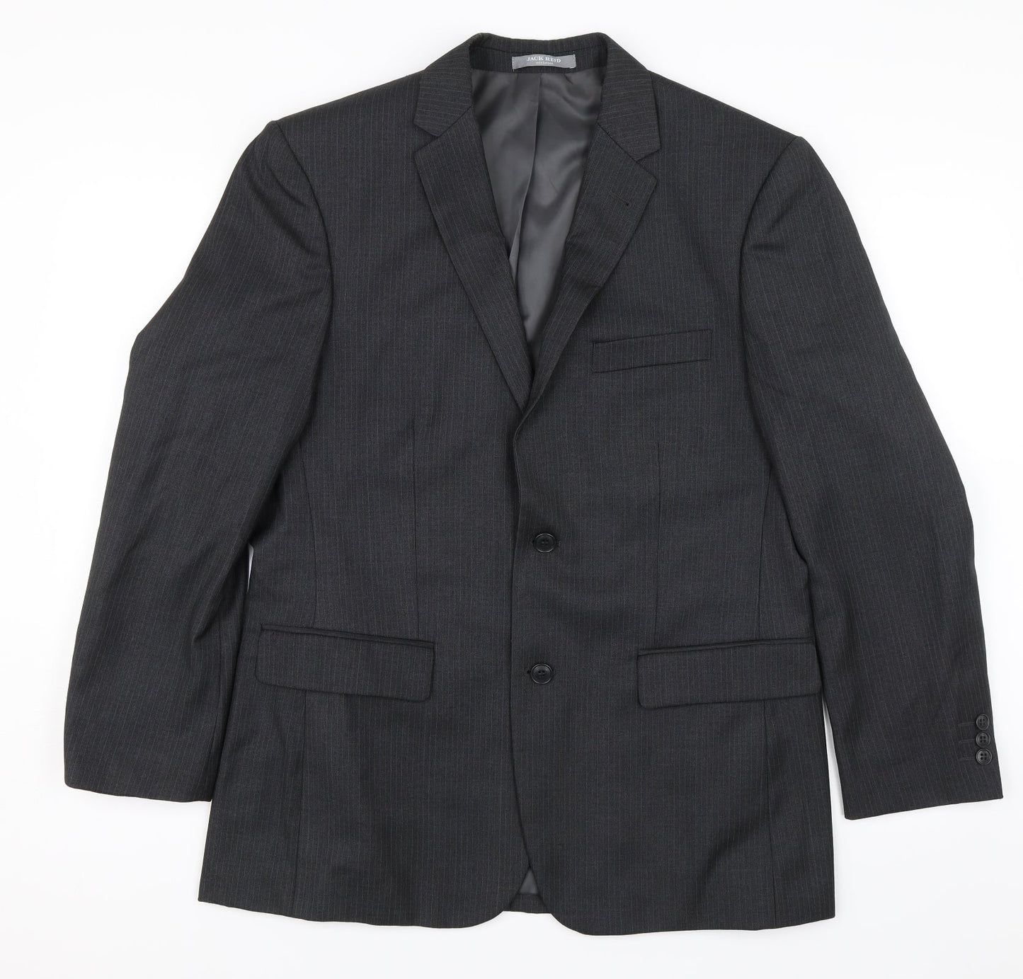 Jack Reid Mens Grey Striped  Jacket Blazer Size 40
