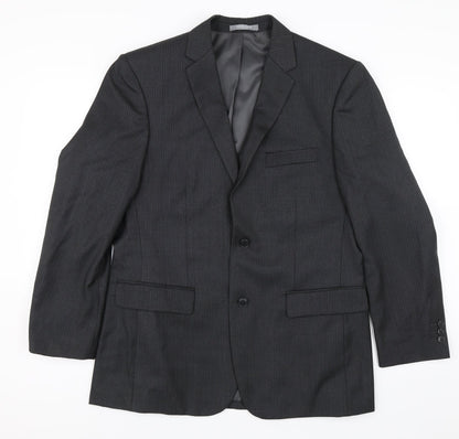 Jack Reid Mens Grey Striped  Jacket Blazer Size 40