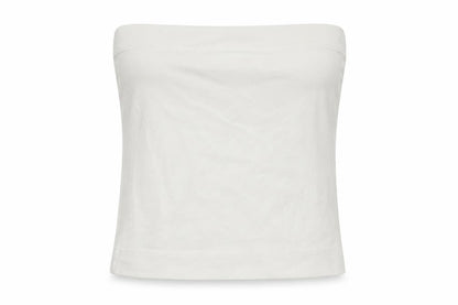 Front view of Atmosphere women’s white basic tank, size UK 12