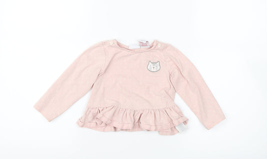 piper& posie  Pink Spotted  Basic T-Shirt Size 12-18 Months