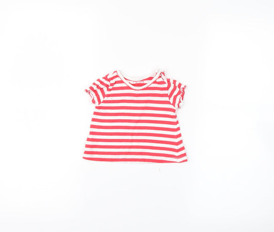 TU  Red Striped   T-Shirt Size 0-3 Months