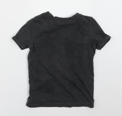 Back view of George girls’ grey basic t-shirt, size 2-3, years