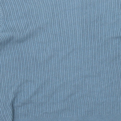 Tu Womens Blue  Knit Pullover Jumper Size 12
