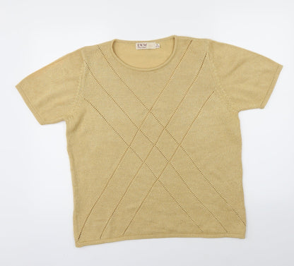EWM Womens Gold   Basic T-Shirt Size M