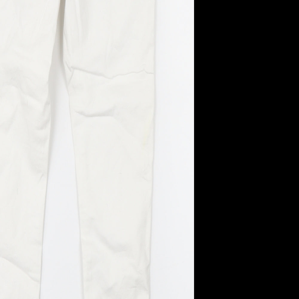 Denim Co. Womens White  Denim Skinny Jeans Size 10 L27 in