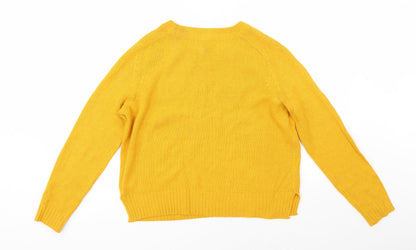 Preloved Divided Womens Yellow   Pullover Jumper Size S - Back