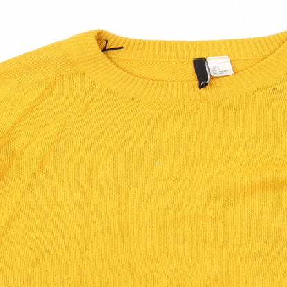Preloved Divided Womens Yellow   Pullover Jumper Size S - Detail