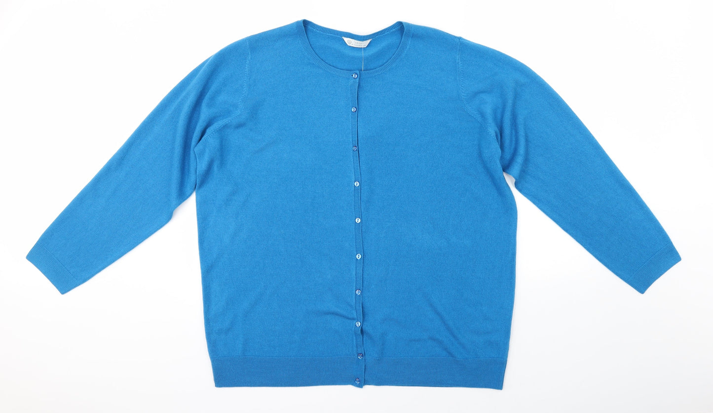 Love Knitwear Womens Blue  Knit Pullover Jumper Size 22