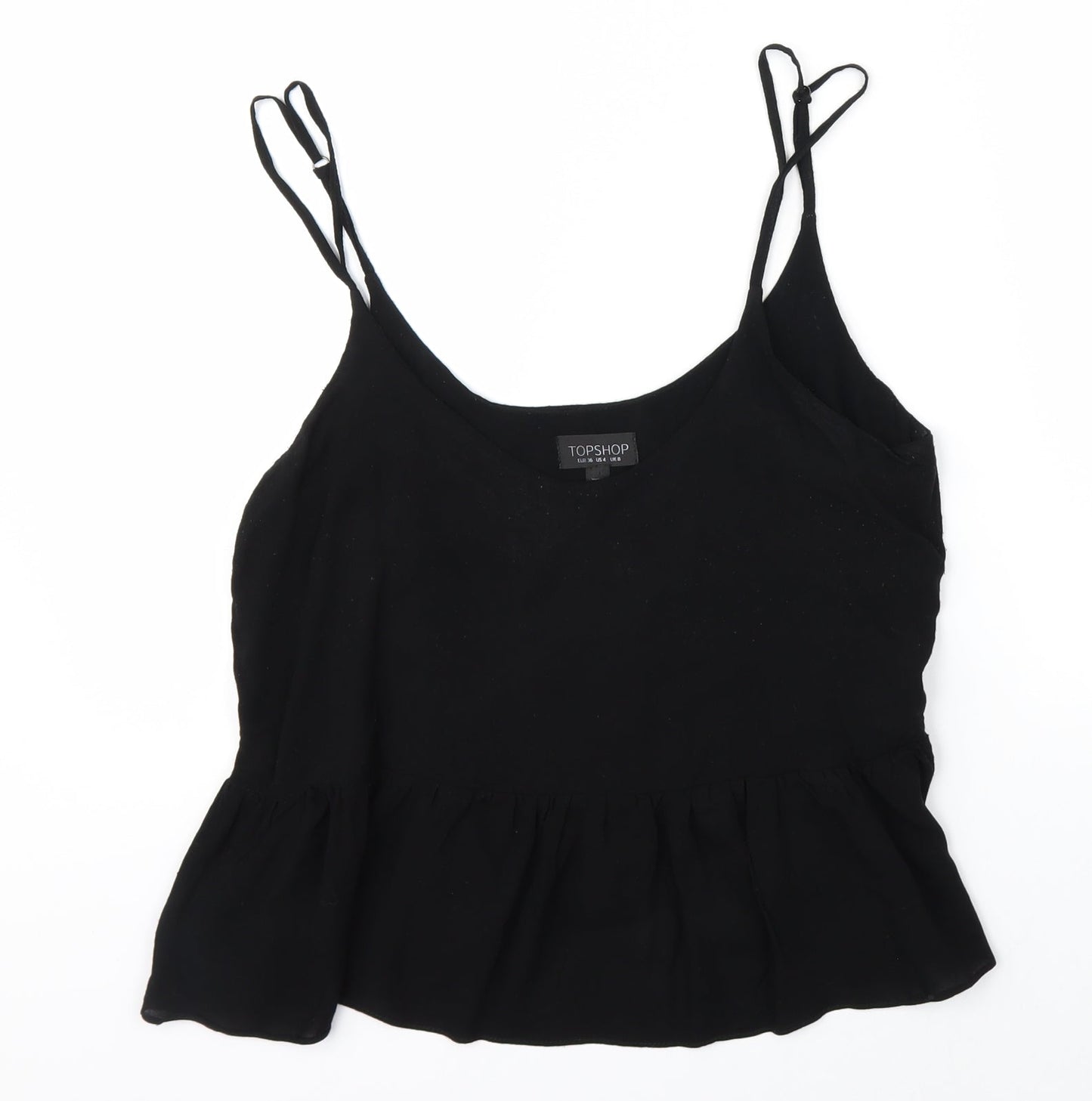 Topshop Womens Black   Basic Blouse Size 8