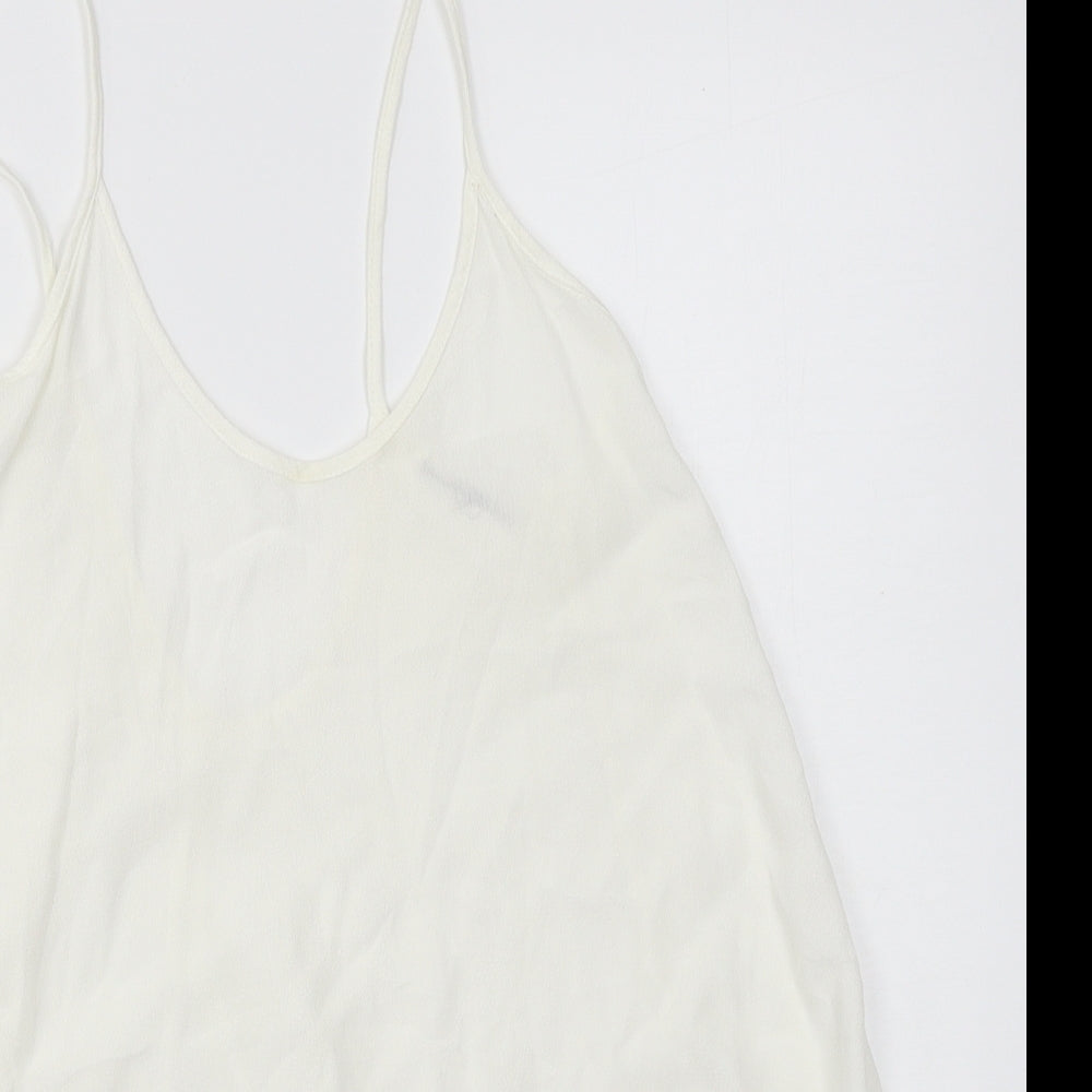 Unbranded Womens White   Basic Tank Size 8