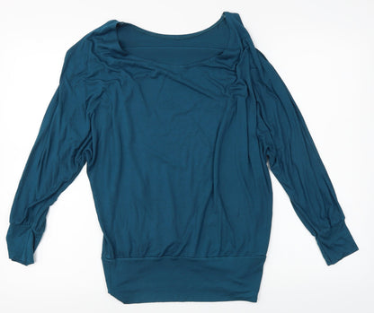Preloved Matalan Womens Blue   Basic Blouse Size 16  - shoulderless - Front