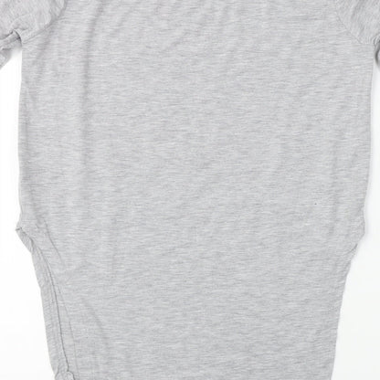 Preloved Primark Womens Grey Floral  Basic T-Shirt Size S - Label