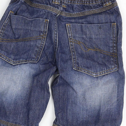 Preloved F&F Boys Blue  Denim Straight Jeans Size 5-6 Years - Label