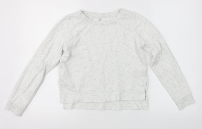Preloved H&M Girls White   Pullover Jumper Size 10-11 Years - Front