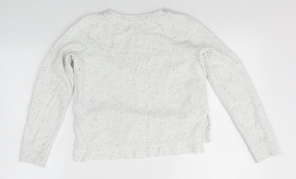Preloved H&M Girls White   Pullover Jumper Size 10-11 Years - Back
