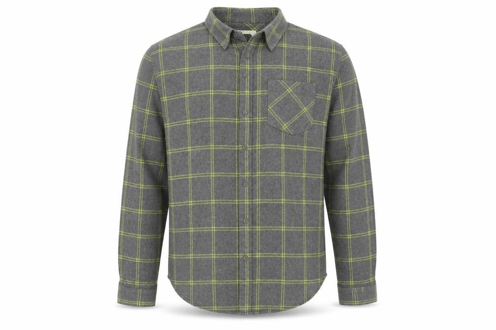 Another Influence Mens Grey Check   Button-Up Size L