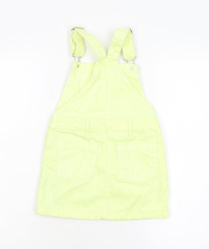 Preloved NEXT Girls Yellow   Dungaree One-Piece Size 5 Years - Back