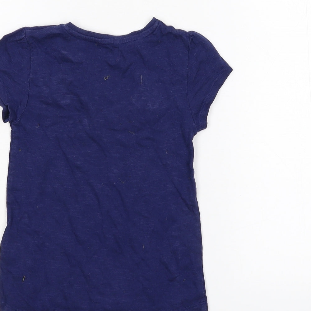 F&F Girls Blue   Ringer T-Shirt Size 2-3 Years