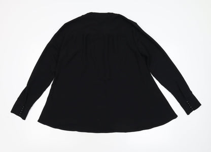 YAS Womens Black   Basic Blouse Size M