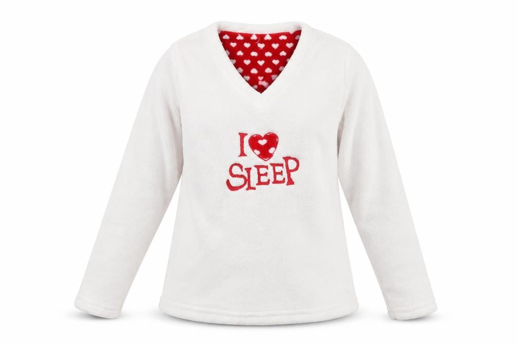 Love sleep Womens White   Pullover Jumper Size L