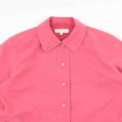 Preloved Marks and Spencer Womens Pink   Jacket  Size 16 - Detail