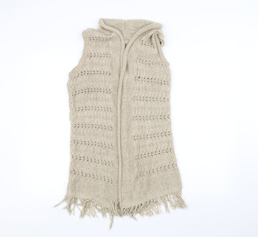 Soon Womens White  Knit Jacket Coatigan Size 12
