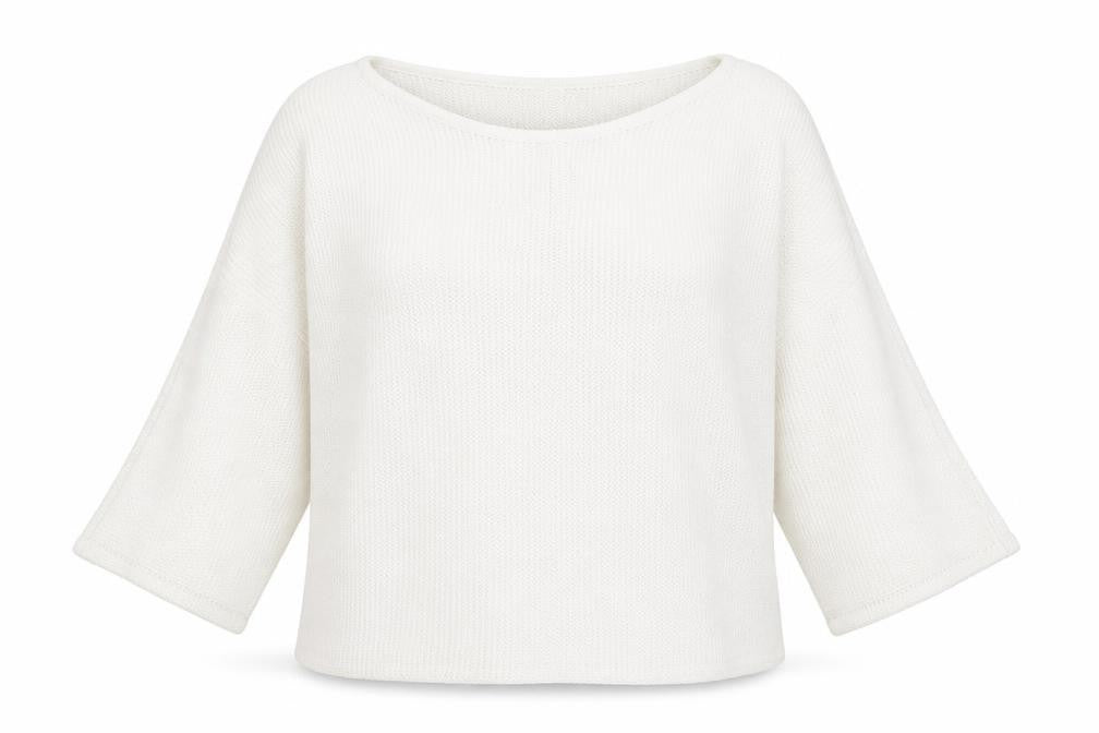H&M Womens White  Knit Pullover Jumper Size M