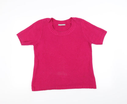 Preloved Marks and Spencer Womens Pink  Knit Pullover Jumper Size 12 - Front