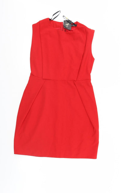 Additional front view of Atmosphere women’s red mini, size UK 2