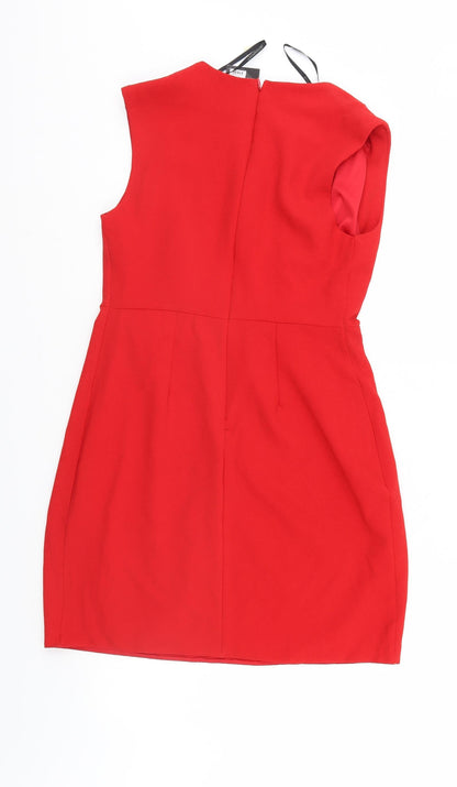 Back view of Atmosphere women’s red mini, size UK 2