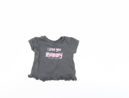George Baby Grey   Basic T-Shirt Size 0-3 Months