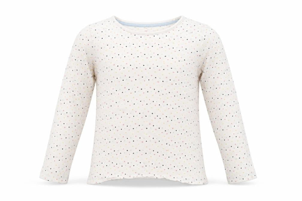 TU Girls White Polka Dot  Top Pyjama Top Size 6-7 Years