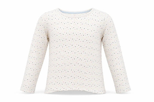 Tu Girls White Polka Dot  Top Pyjama Top Size 6-7 Years