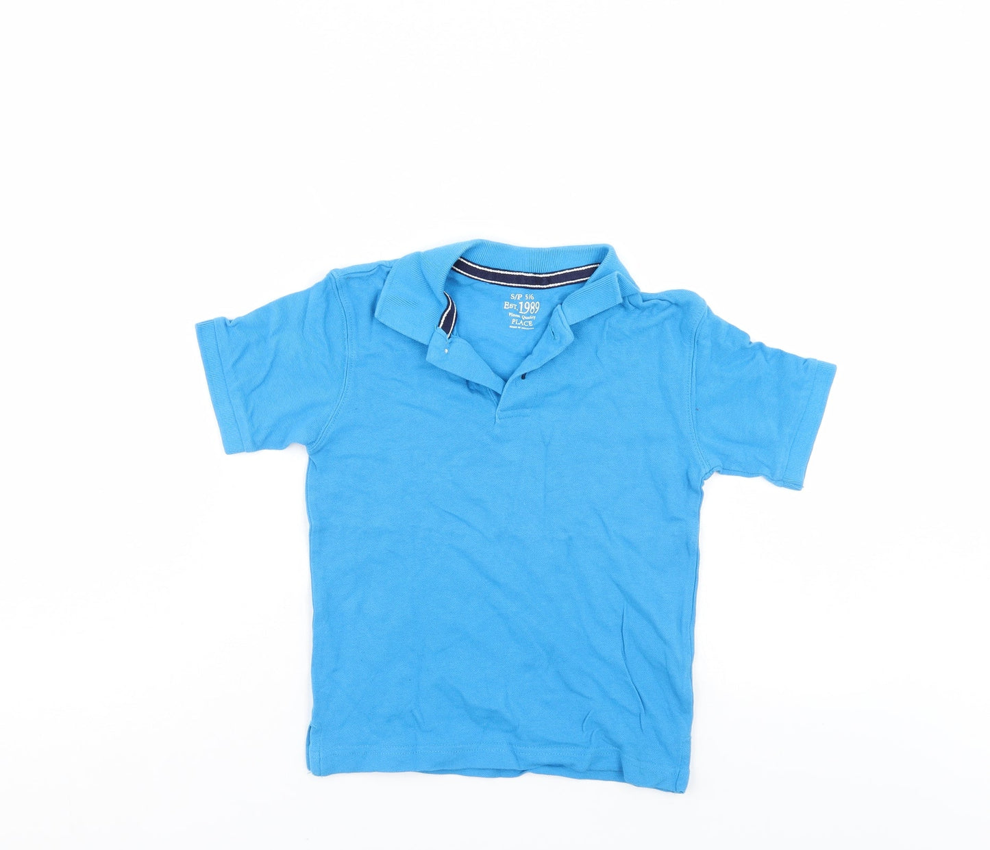 Preworn Boys Blue   Basic Polo Size 5-6 Years