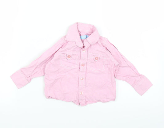 Rebel Girls Pink   Basic Button-Up Size 9-12 Months