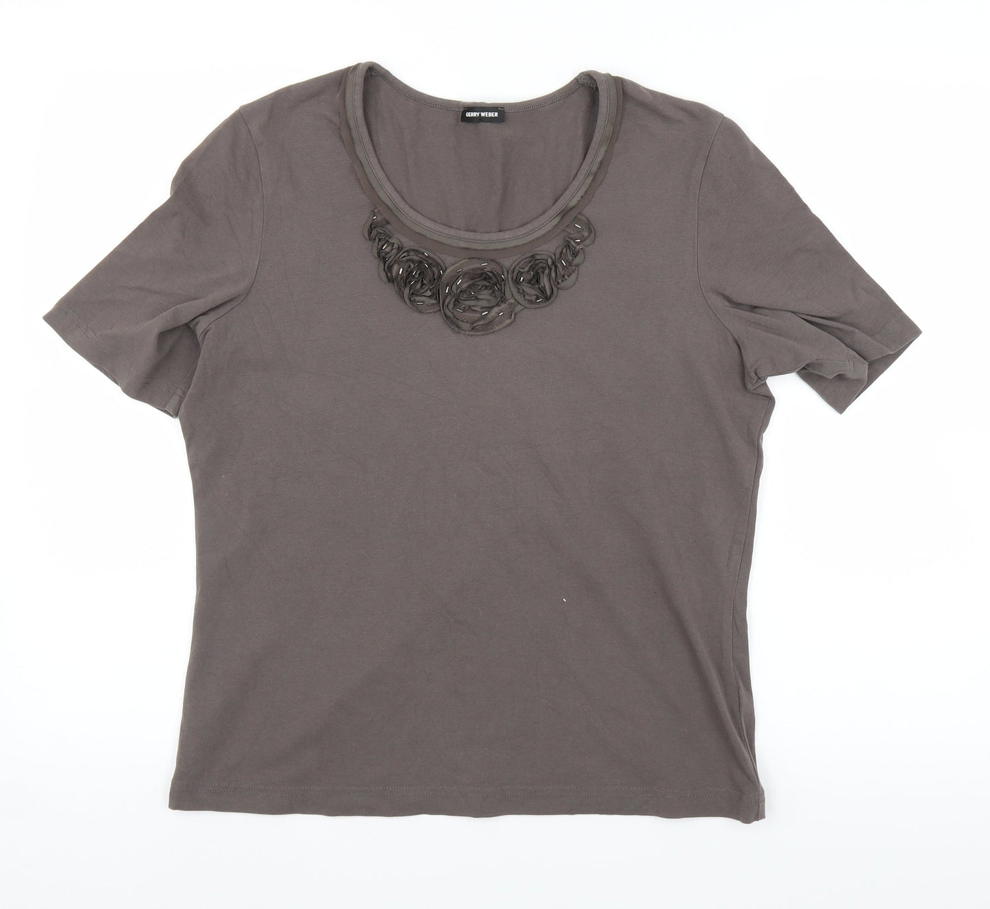 Gerry Weber Womens Grey   Basic T-Shirt Size 14