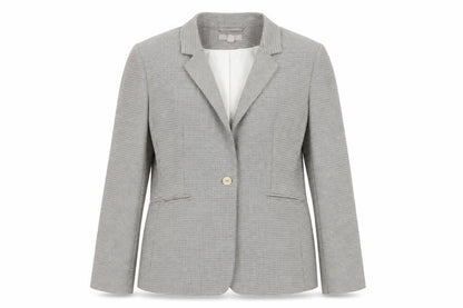 H&M Womens Green Houndstooth  Jacket Blazer Size 12