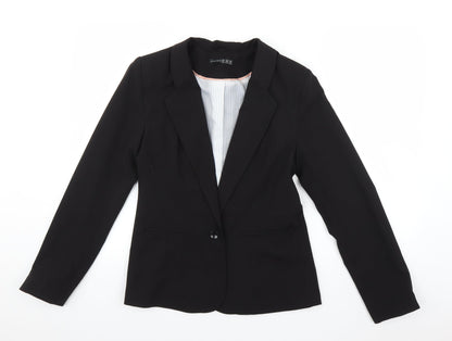 Additional front view of Atmosphere women’s black jacket suit jacket, size UK 10