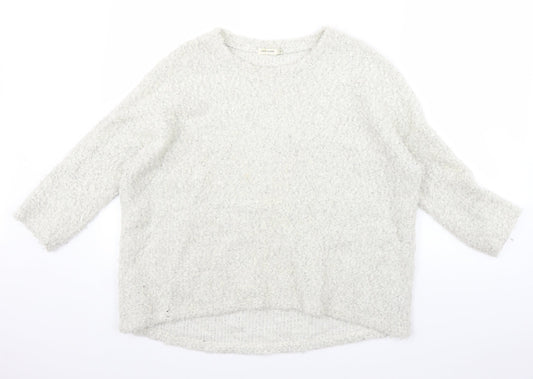 River Island Womens White  Knit Pullover Jumper Size 8
