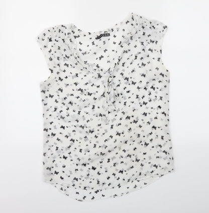 Additional front view of Atmosphere women’s white basic blouse, size UK 12