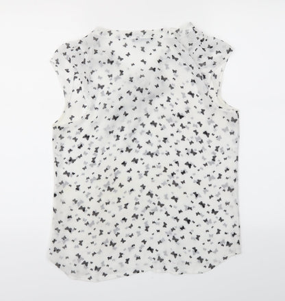 Back view of Atmosphere women’s white basic blouse, size UK 12