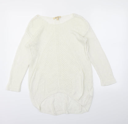 Next Womens Ivory   Tunic Jumper Size 10