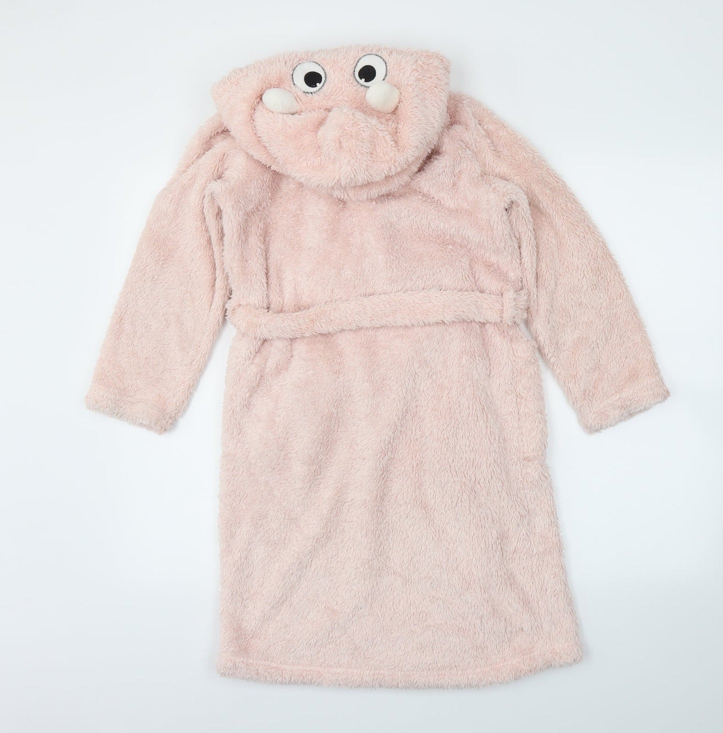 M&Co Girls Pink Solid  Capri Robe Size 9-10 Years